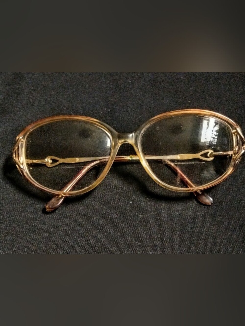 Vintage Gloria Vanderbilt Eyeglass Frames 1980s Italy Gold Twisted Wire 140mm